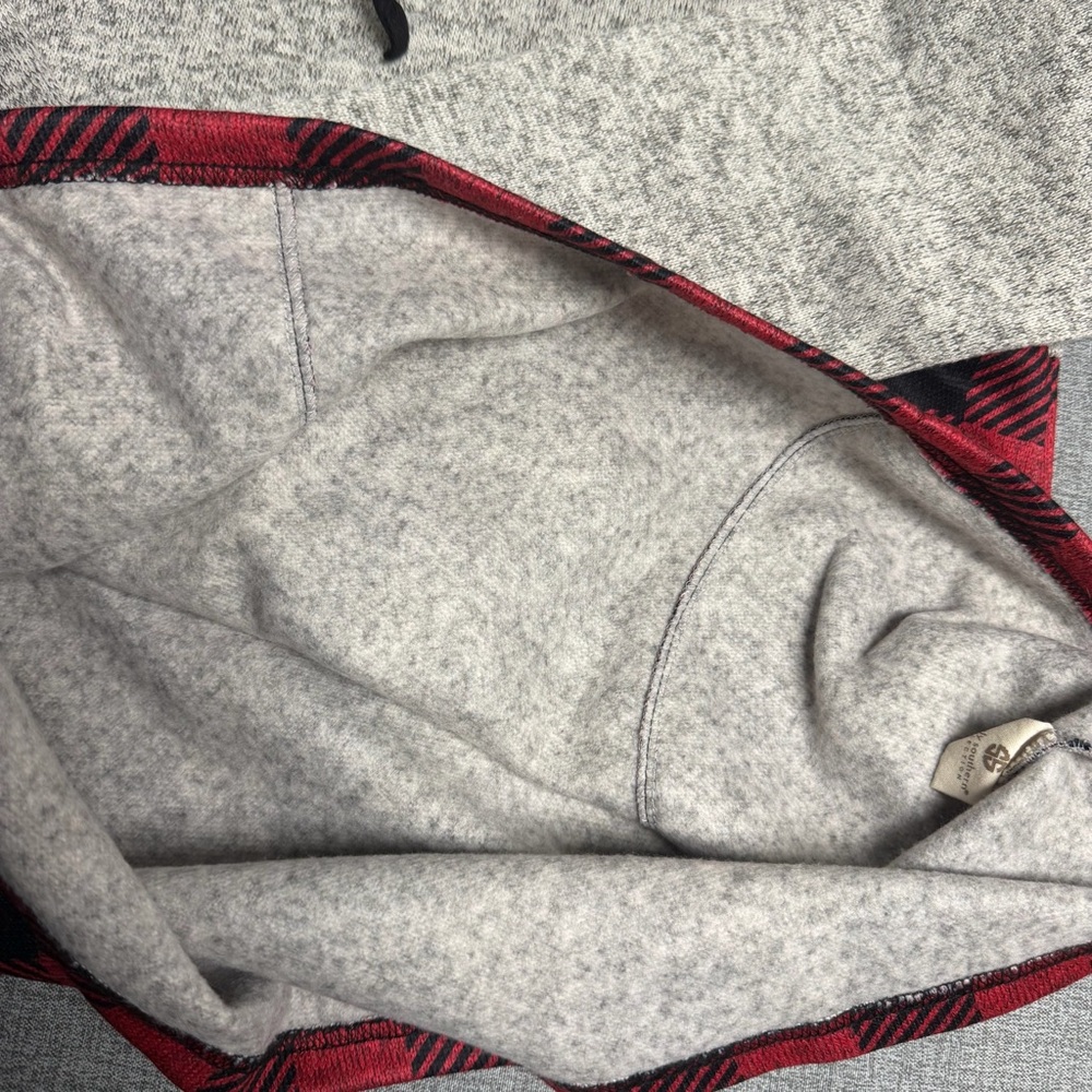 Simply Southern Red Buffalo Plaid Quarter Zip Pullover - Picture 7 of 8